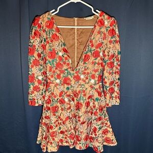 Lovers and Friends Vira Dress in Dark Nude – Size XS